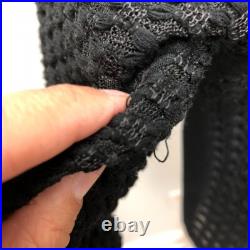 Lafayette 148 Cardigan Sweater Jumper Womens Medium Black 3/4 Sleeve Edgy Office