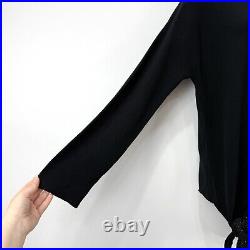 Lafayette 148 Sweater Womens M NWT Metallic Black Bateau Silk Blend Asymmetrical