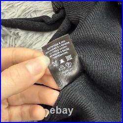 Lafayette 148 Sweater Womens M NWT Metallic Black Bateau Silk Blend Asymmetrical