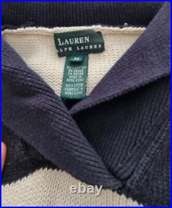 Lauren By Ralph Lauren Striped, Nautical Jumper 100% Cotton Classic Size M