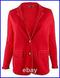 Lauren Ralph Lauren Sweater-Knit Blazer, Red, Medium