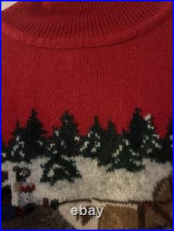 Lauren Ralph Lauren Women's 100% Lambs wool Size M Sweater Red