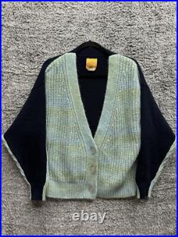 Le Lion Women's Stephanie Cardigan Sweater In Blue Multi Size Medium NWOT