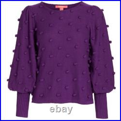 Lilly Pulitzer Kippa Sweater M Medium in Purple Berry Cotton Blend EUC