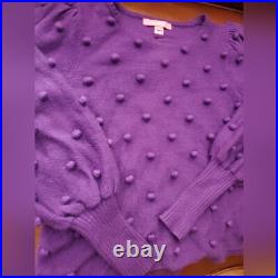 Lilly Pulitzer Kippa Sweater M Medium in Purple Berry Cotton Blend EUC