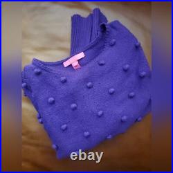 Lilly Pulitzer Kippa Sweater M Medium in Purple Berry Cotton Blend EUC