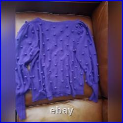 Lilly Pulitzer Kippa Sweater M Medium in Purple Berry Cotton Blend EUC