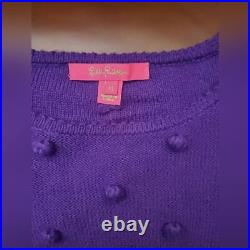 Lilly Pulitzer Kippa Sweater M Medium in Purple Berry Cotton Blend EUC