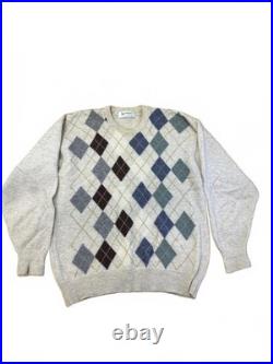 Lochaber Pure Lambswool Argyle Sweater Size 42