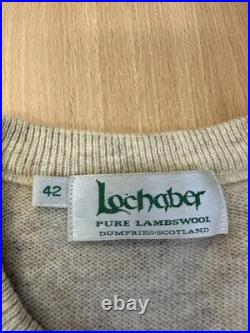 Lochaber Pure Lambswool Argyle Sweater Size 42