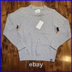 Long Wharf Sweater Mens M Madaket Seawell Crew Light Grey New Quiet Luxury NWT M