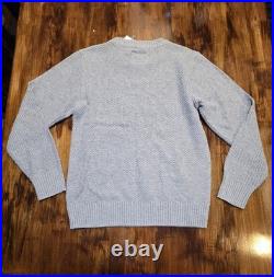 Long Wharf Sweater Mens M Madaket Seawell Crew Light Grey New Quiet Luxury NWT M