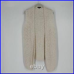 Loro Piana Sweater vest Women's medium M ivory silk knit oversize relaxed