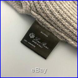 Loro Piana Women Grey CASHMERE Cable Knit Sleeveless Cardigan Sweater Size S 40