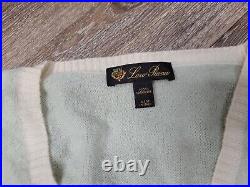 Loro Piana Women's Medium Sz 44 100% Cashmere Cardigan Sweater Button Front Knit