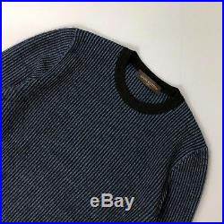 Louis Vuitton LV Men Campaign Blue Black Pullover Jumper Sweater Sweatshirt Sz M