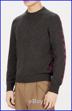 Louis Vuitton Sweater, Neon Monogram Back Cashmere, Size XL