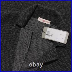 Luciano Barbera NWT Cardigan Sweater Jacket Size 50 US M Gray Melange Cashmere