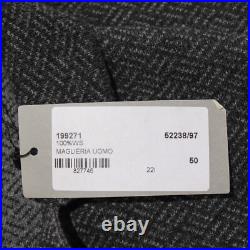 Luciano Barbera NWT Cardigan Sweater Jacket Size 50 US M Gray Melange Cashmere