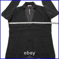 Luciano Barbera NWT Cardigan Sweater Jacket Size 50 US M Gray Melange Cashmere