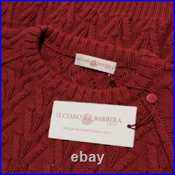Luciano Barbera NWT Crew Neck Sweater Size 50 (US M) in Burnt Orange 100% Cotton Luciano Barbera NWT Crew Neck Sweater Size 50 (US M) in Burnt Orange 100% Cotton