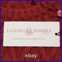 Luciano Barbera NWT Crew Neck Sweater Size 50 (US M) in Burnt Orange 100% Cotton Luciano Barbera NWT Crew Neck Sweater Size 50 (US M) in Burnt Orange 100% Cotton