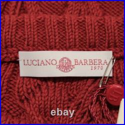 Luciano Barbera NWT Crew Neck Sweater Size 50 (US M) in Burnt Orange 100% Cotton Luciano Barbera NWT Crew Neck Sweater Size 50 (US M) in Burnt Orange 100% Cotton
