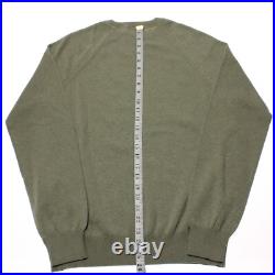 Luciano Barbera NWT Crew Neck Sweater Size 50 (US M) in Green 100% Cotton