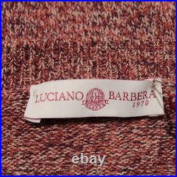 Luciano Barbera NWT Crew Neck Sweater Size 50 (US M) in Orange Cotton & Linen