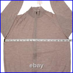 Luciano Barbera NWT Full Zip Sweater Size 50 US M in Beige Cashmere/Wool/Silk