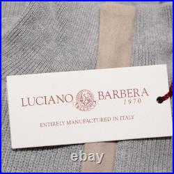 Luciano Barbera NWT Full Zip Sweater Size 50 (US M) in Gray 100% Cotton Luciano Barbera NWT Full Zip Sweater Size 50 (US M) in Gray 100% Cotton