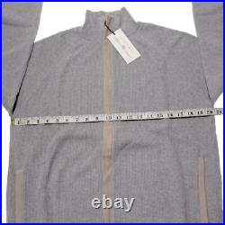 Luciano Barbera NWT Full Zip Sweater Size 50 (US M) in Gray 100% Cotton