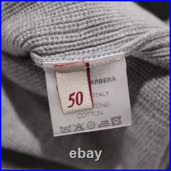 Luciano Barbera NWT Full Zip Sweater Size 50 (US M) in Gray 100% Cotton