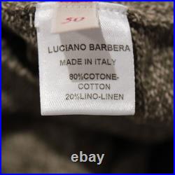 Luciano Barbera NWT Full Zip Sweater Size 50 (US Medium) in Green Cotton / Linen