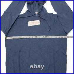 Luciano Barbera NWT Hooded Sweater Size 50 US Medium in Blue 100% Cotton