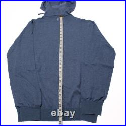 Luciano Barbera NWT Hooded Sweater Size 50 US Medium in Blue 100% Cotton