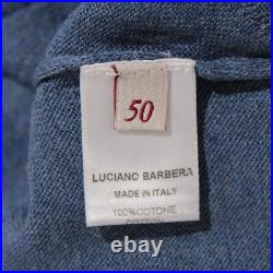 Luciano Barbera NWT Hooded Sweater Size 50 US Medium in Blue 100% Cotton