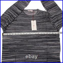 Luciano Barbera NWT Knit Sweater Size 50 US M Gray/Blue/Multi Melange 100% Wool