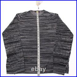 Luciano Barbera NWT Knit Sweater Size 50 US M Gray/Blue/Multi Melange 100% Wool