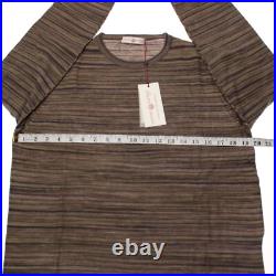 Luciano Barbera NWT Knit Sweater Size 50 US M in Green/Brown/Multi Melange Wool Luciano Barbera NWT Knit Sweater Size 50 US M in Green/Brown/Multi Melange Wool