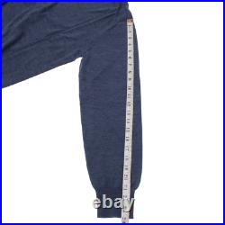 Luciano Barbera NWT Mock Neck Knit Sweater Size 50 US Medium in Blue 100% Wool