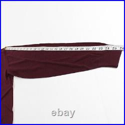 Luciano Barbera NWT Mock Neck Sweater Size 50 M US In Solid Burgundy Wool