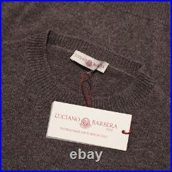 Luciano Barbera NWT Pullover Sweater with Pocket Size 50 US M Brown 100% Cashmere Luciano Barbera NWT Pullover Sweater with Pocket Size 50 US M Brown 100% Cashmere