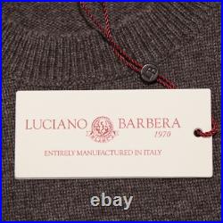 Luciano Barbera NWT Pullover Sweater with Pocket Size 50 US M Brown 100% Cashmere Luciano Barbera NWT Pullover Sweater with Pocket Size 50 US M Brown 100% Cashmere