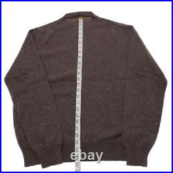 Luciano Barbera NWT Pullover Sweater with Pocket Size 50 US M Brown 100% Cashmere