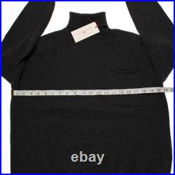 Luciano Barbera NWT Pullover Turtleneck Sweater Size 50 (US M) in Gray Cashmere