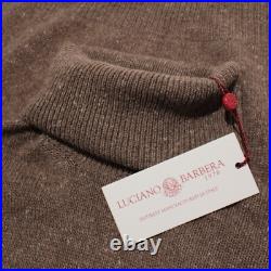 Luciano Barbera NWT Turtleneck Sweater Size 50 (US M) in Brown Cashmere & Wool