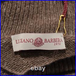Luciano Barbera NWT Turtleneck Sweater Size 50 (US M) in Brown Cashmere & Wool