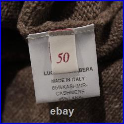 Luciano Barbera NWT Turtleneck Sweater Size 50 (US M) in Brown Cashmere & Wool