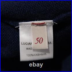 Luciano Barbera NWT Turtleneck Sweater Size 50 US Medium in Blue 100% Cashmere